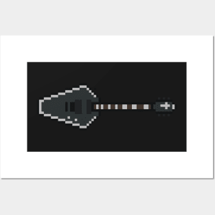 Pixel Graveyard Coffin Guitar Posters and Art